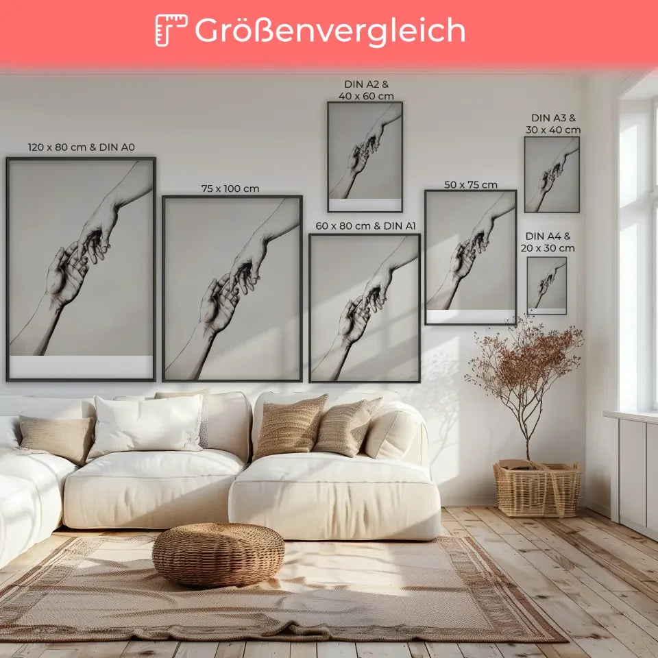 Kunstvolles Poster mit Aquarellspritzern Dein Lächeln steht dir gut 7