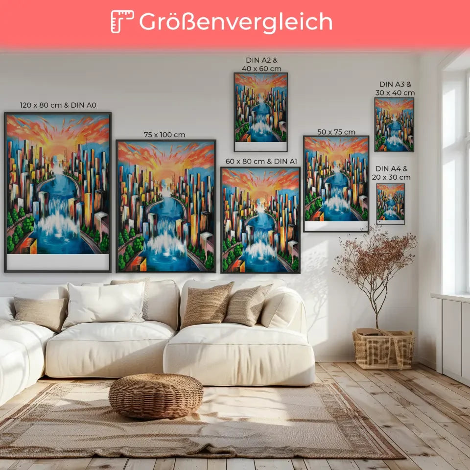 Poster neoexpressionistische Stadtlandschaft von Basquiat 7