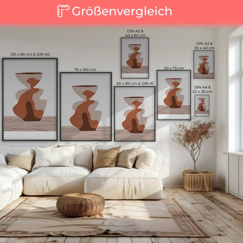 Poster skandinavische Boho Vase minimalistisch 7