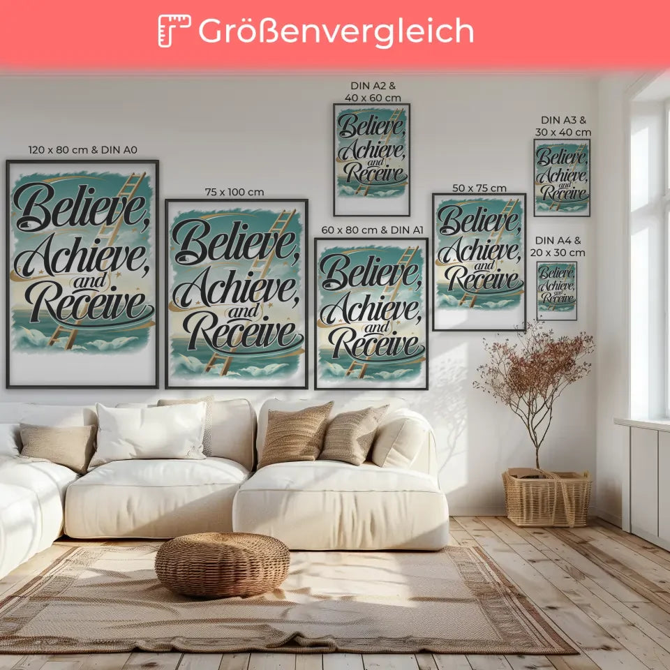 Poster mit motivierendem Design fĂŒr Erfolg und PositivitĂ€t 7