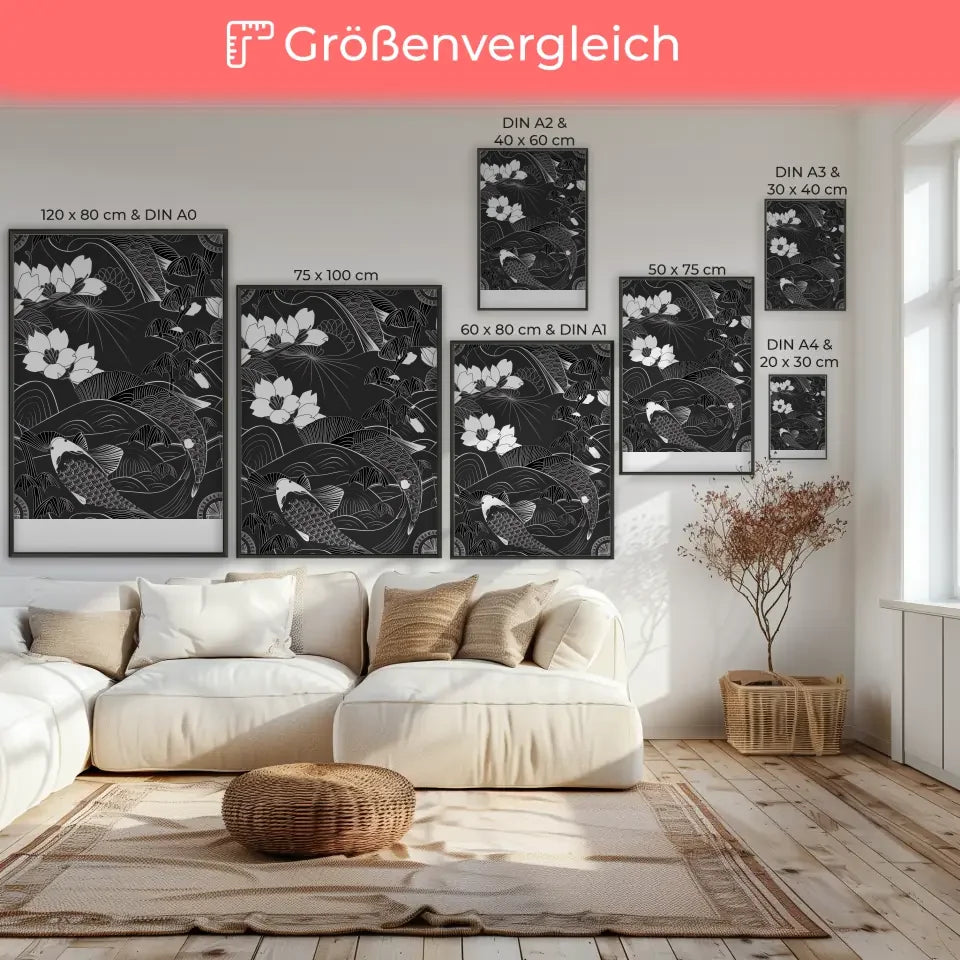 Poster mit japanischem Kunstmuster für stilvolle Räume 7