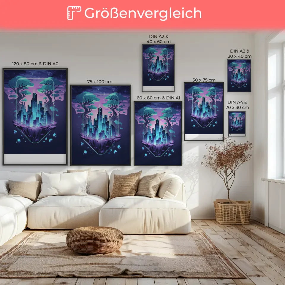 Neonstadt Poster mit surrealen Elementen 7
