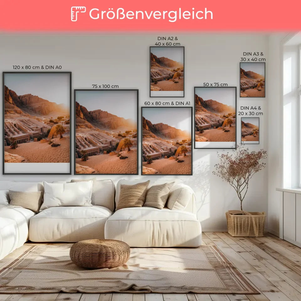 Poster Tal der Könige Ägypten Panorama Bild Goldene Stunde 7
