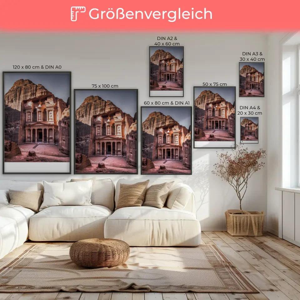 Poster von Petra in Jordanien zur Golden Hour kaufen 7