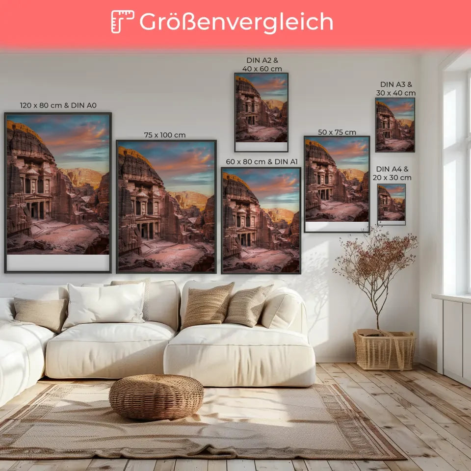 Poster von Petra in Jordanien zur Golden Hour 7