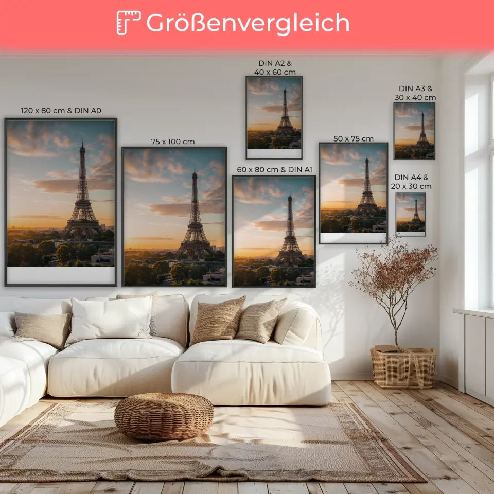 Poster Eiffelturm Frankreich bei Goldener Stunde kaufen 7