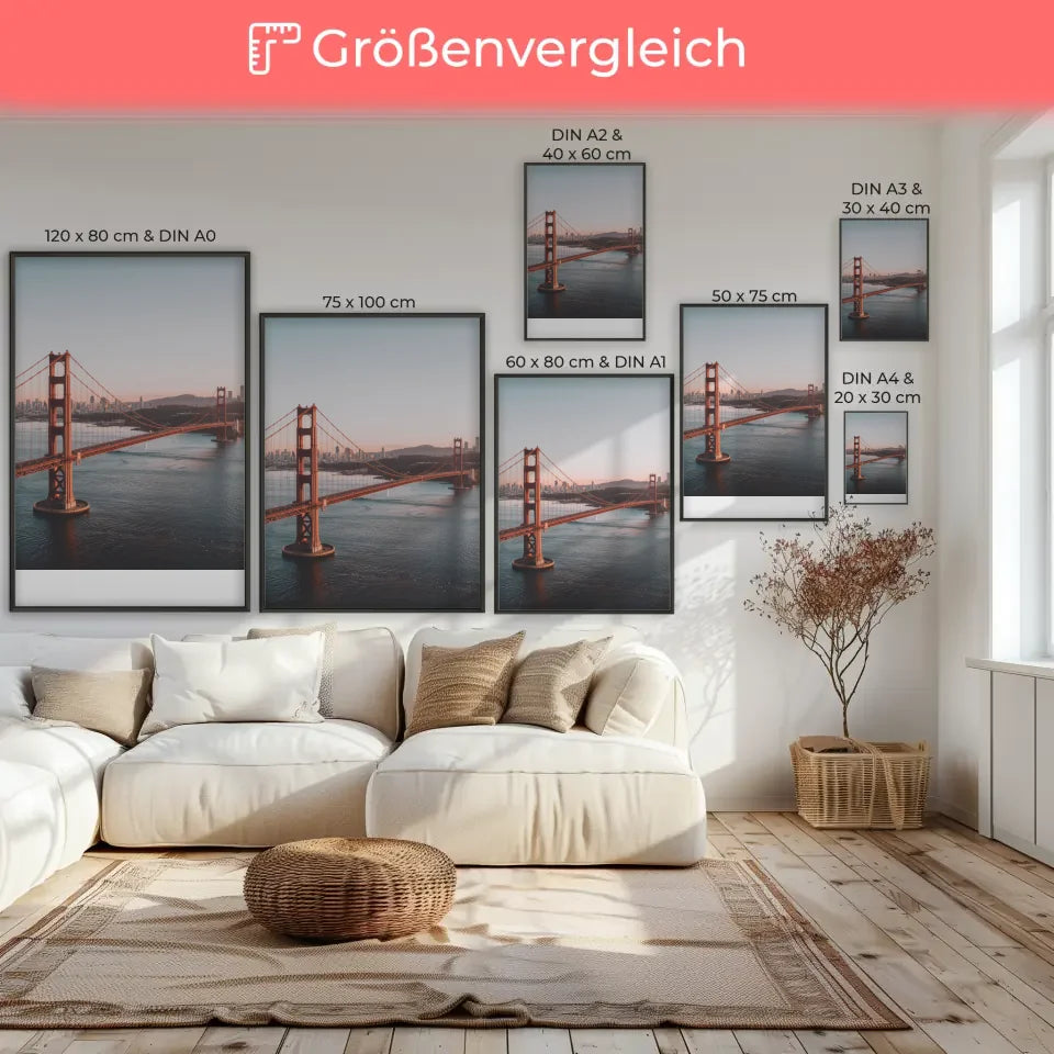 Poster Golden Gate Bridge Panorama Bild Australien 7