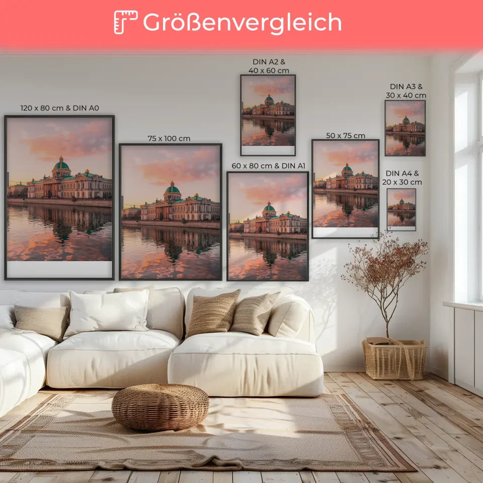 Poster Eremitage Sankt Petersburg beeindruckendes Panorama Bild 7