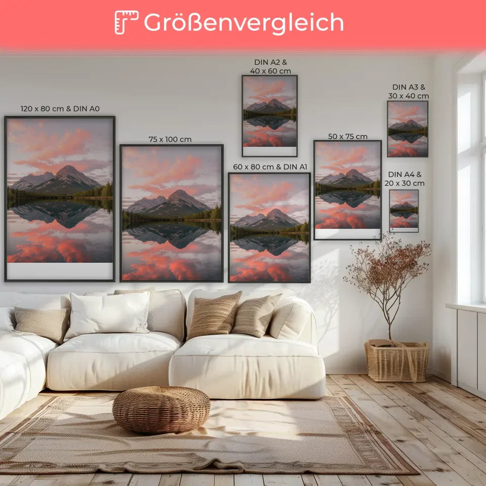 Poster Banff-Nationalpark Kanada zur Golden Hour gestalten 7