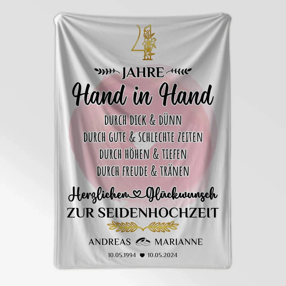 personalisierte decke geschenk zur seidenhochzeit 4 hochzeitstag 14