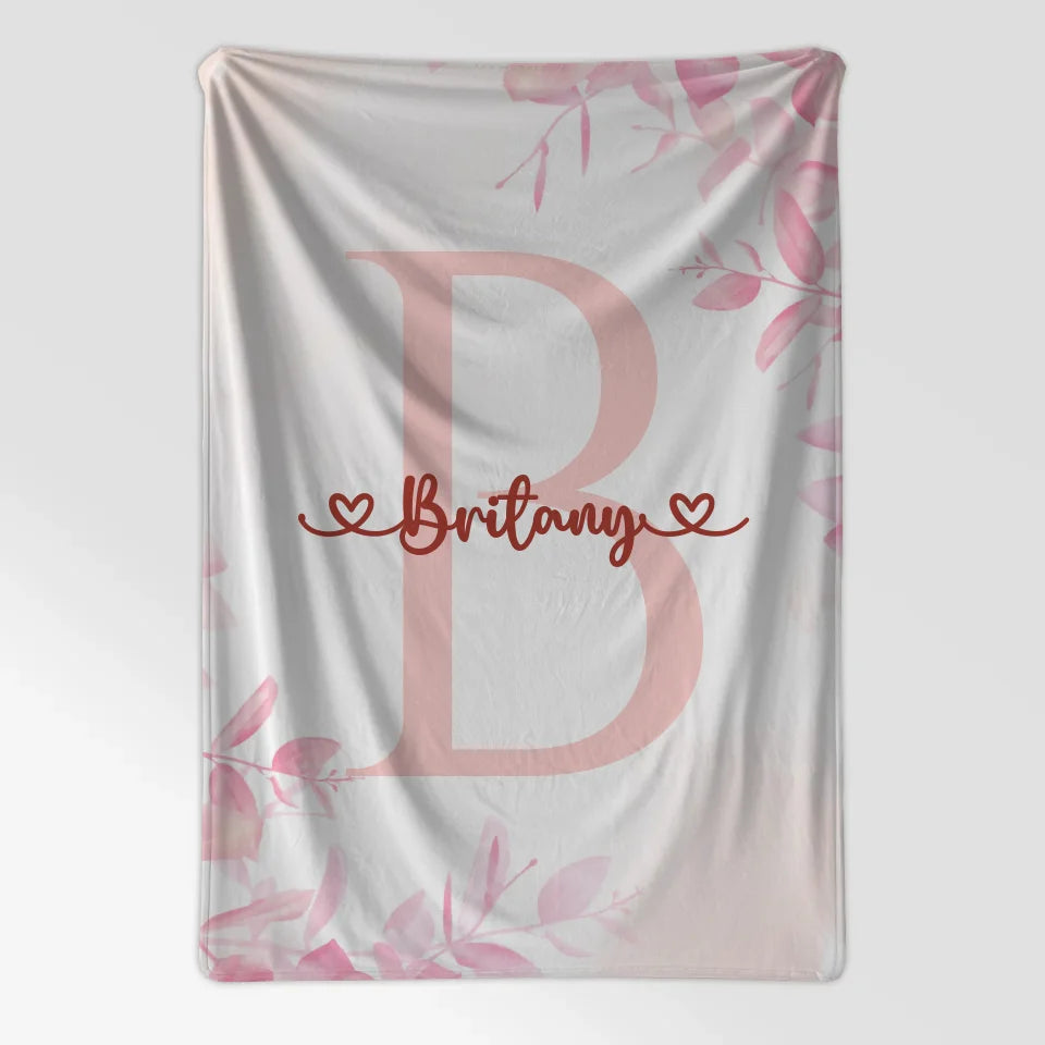 Personalisierte Buchstaben Decke mit Buchstabe B für Mädchen 7