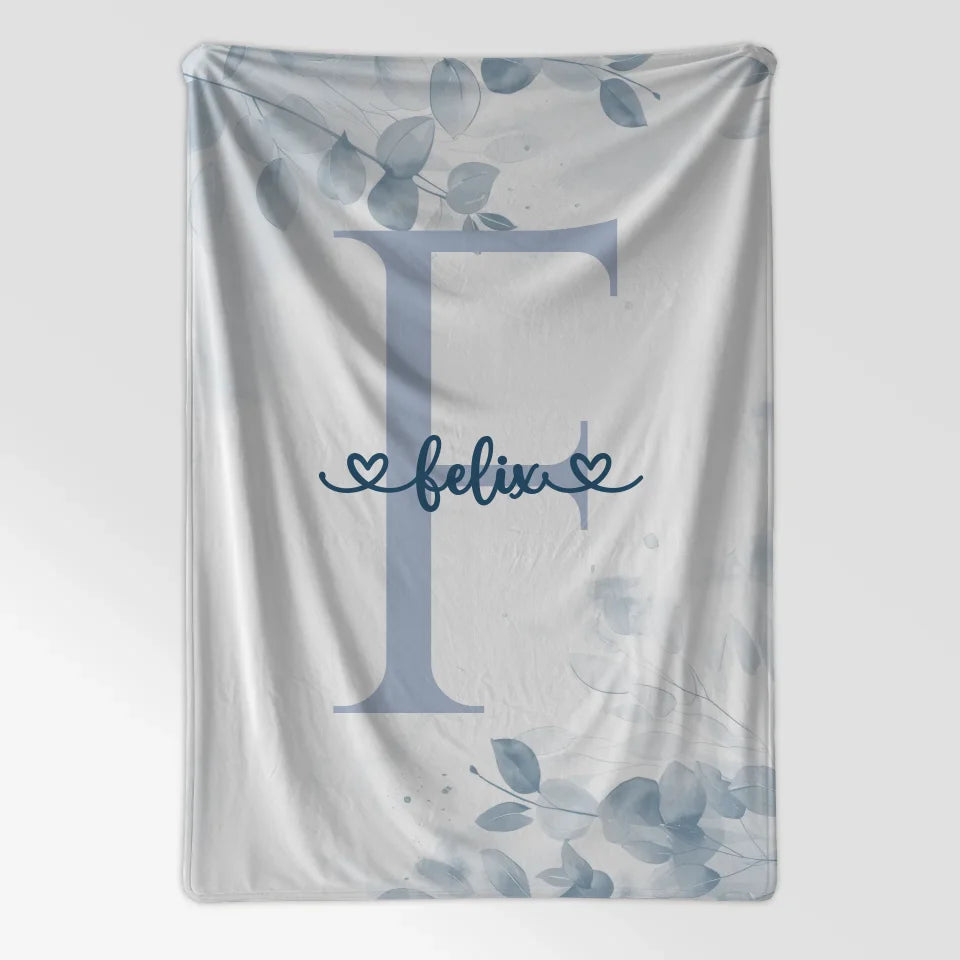 Personalisierte Buchstaben Decke Blau F für Jungen Geschenke 7