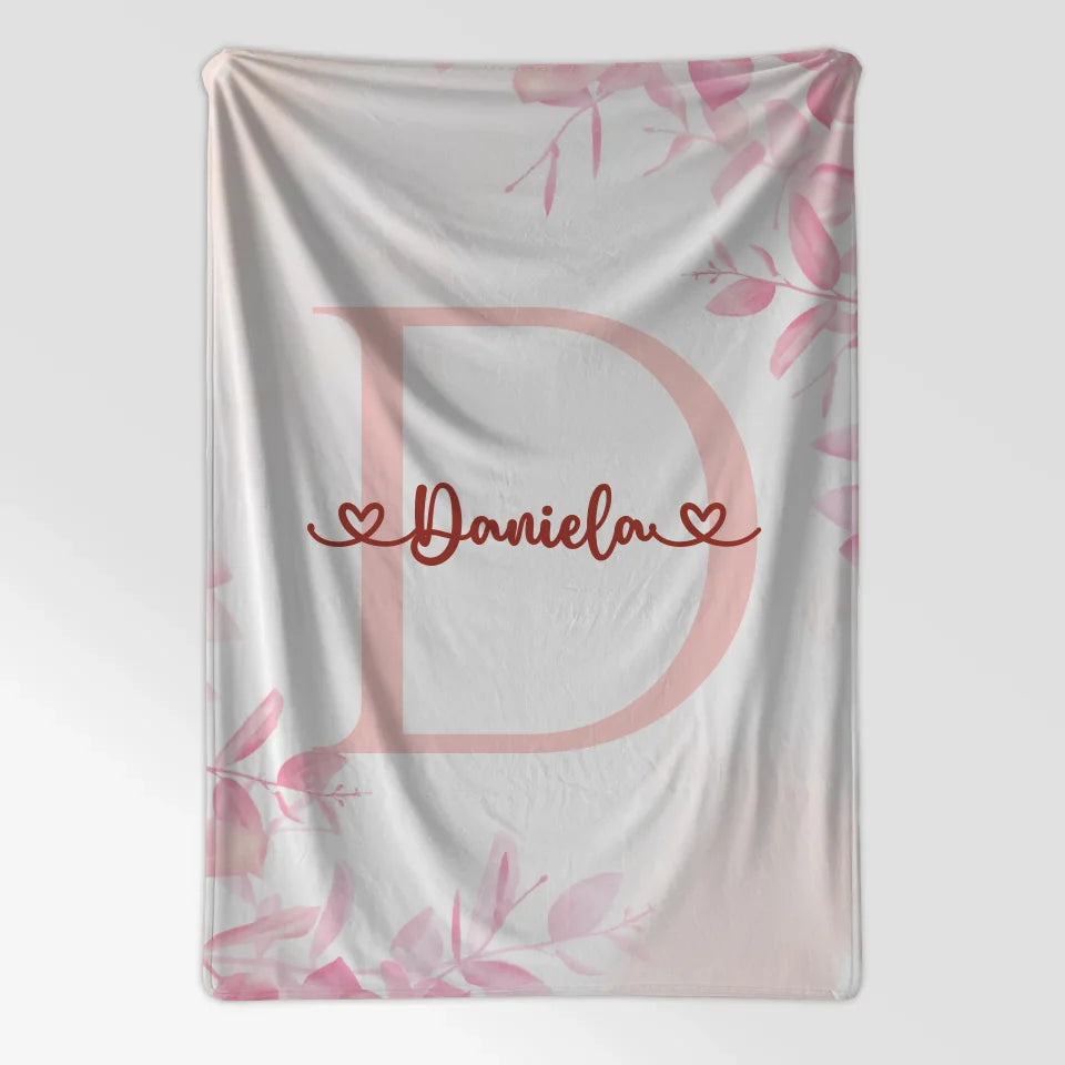 Personalisierte Decke mit Anfangsbuchstaben D für Mädchen und Jungen 7