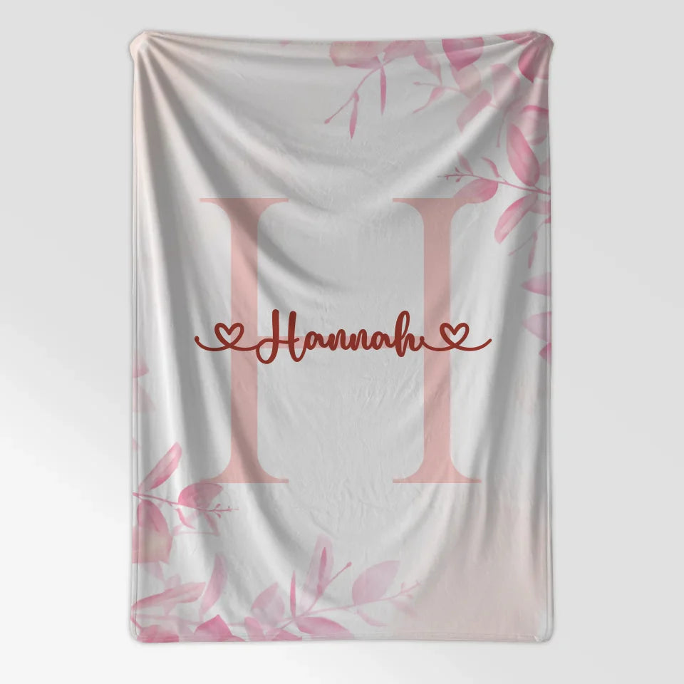 Personalisierte Buchstaben Decke mit Buchstabe H für Mädchen 7