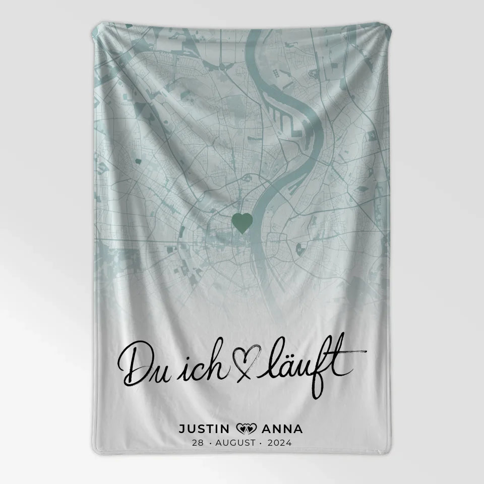 Personalisiert Decke Stadtkarten Decke Paare Du Ich Läuft Mintgrün 7