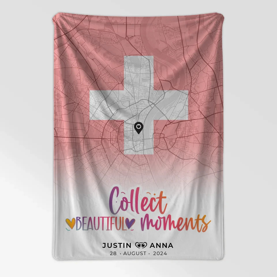Personalisiert Stadtkarten Decke Paare Urlaub Schweiz Collect Beautiful Moments 7