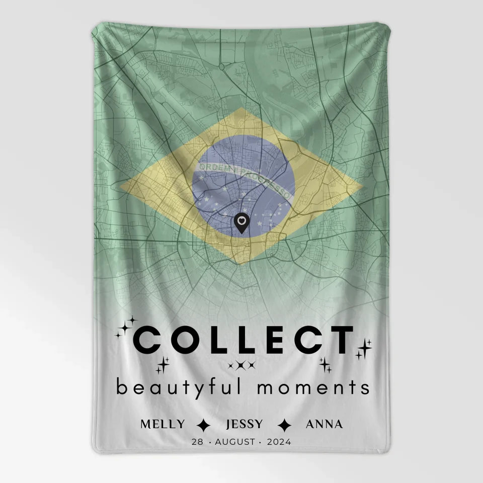 Personalisierte Decke Schwester Stadtkarte Urlaub Brasilien 7