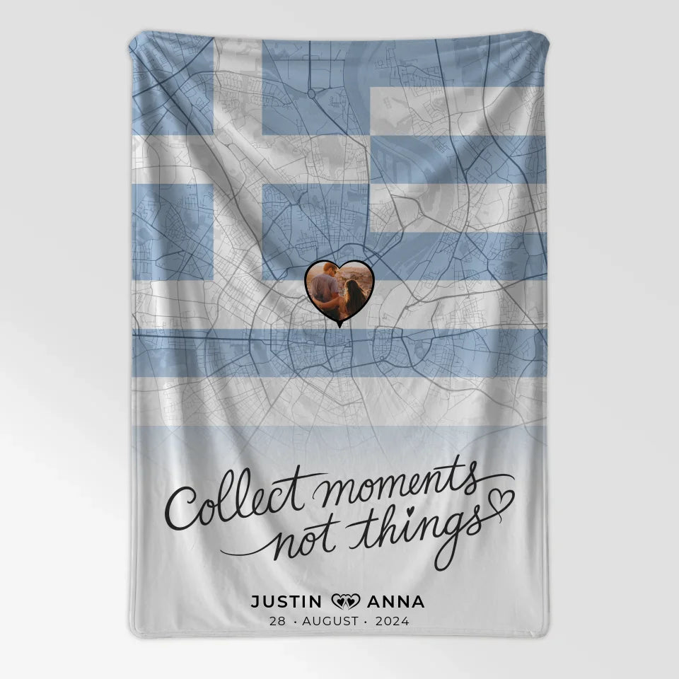 Personalisierte Foto Decke Paare Stadtkarte Griechenland Collect Moments 7