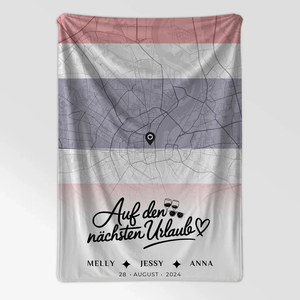 Personalisierte Decke Schwester Stadtkarte Thailand Auf Den Nächsten Urlaub 7