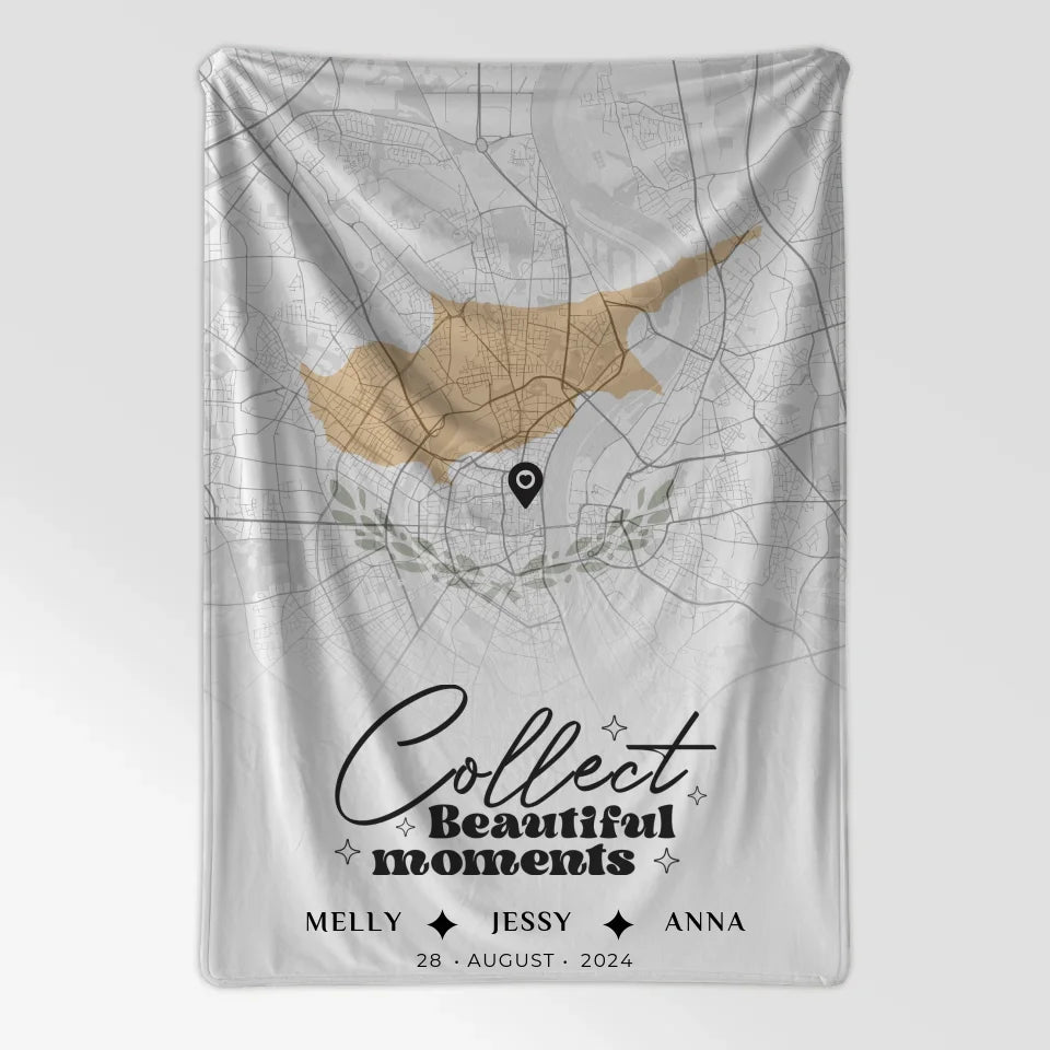 Personalisiert Decke Freundinnen Stadtkarte Urlaub Zypern Collect Beautyful Moments 7