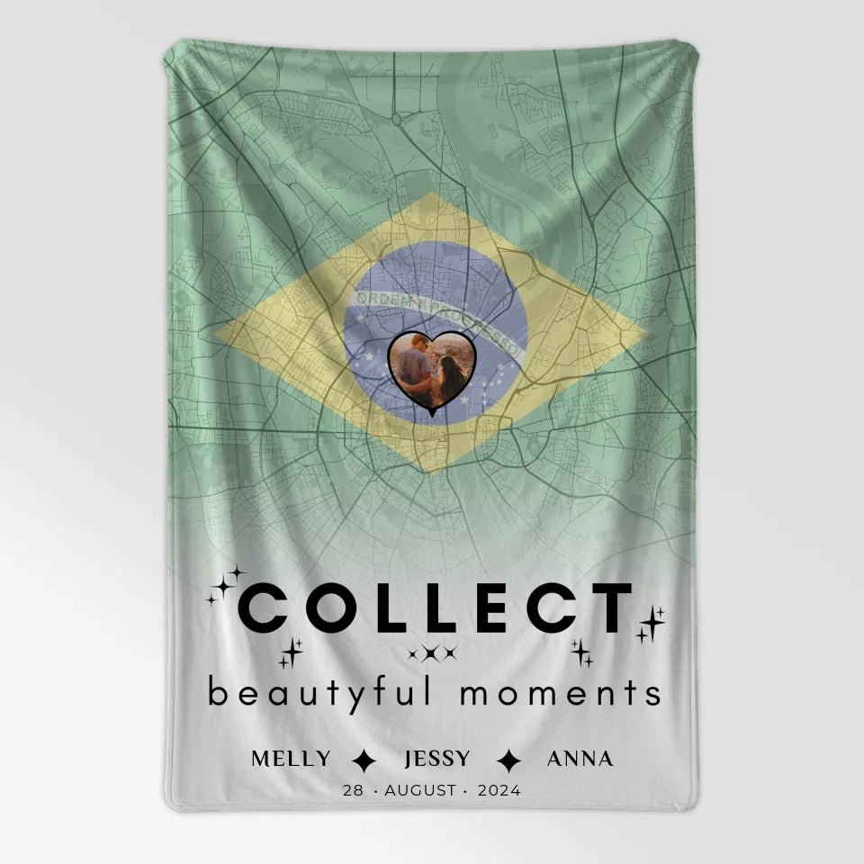 Personalisierte Decke Schwester Stadtkarte Foto Brasilien Erinnerungen 7