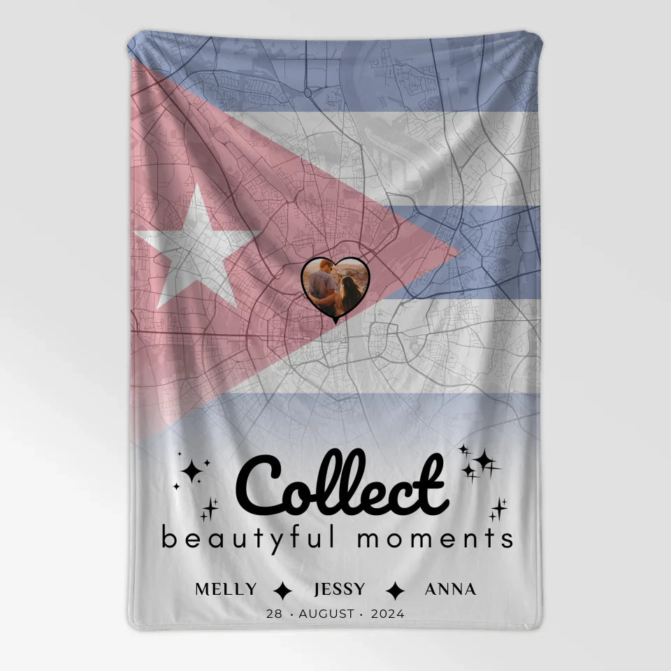 Personalisierte Decke Freundinnen Stadtkarte Foto Kuba Collect Beautiful Moments 7