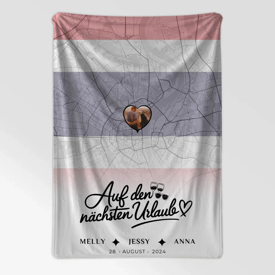 Personalisiert Decke Schwester Stadtkarte Foto Thailand Urlaub 7
