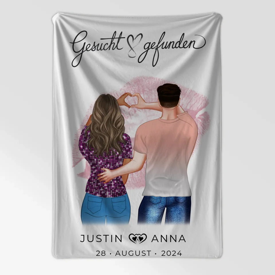Personalisierte Decke für Paare mit Figuren und Namen gesucht gefunden 7