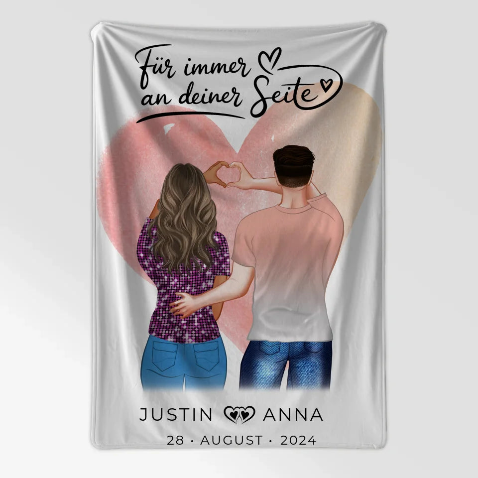 Personalisierte Decke für Paare mit Figuren Für Immer An Deiner Seite 7