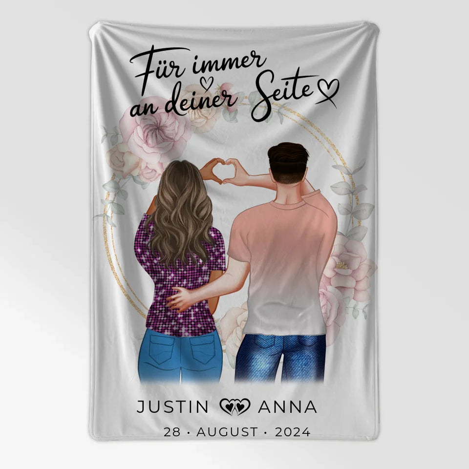 Personalisierte Decke für Paare Figuren Für Immer An Deiner Seite 7