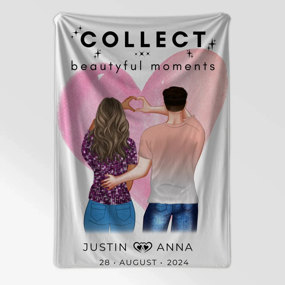 Personalisiert Decke Paare Figuren mit Namen Collect Beautiful Moments 7