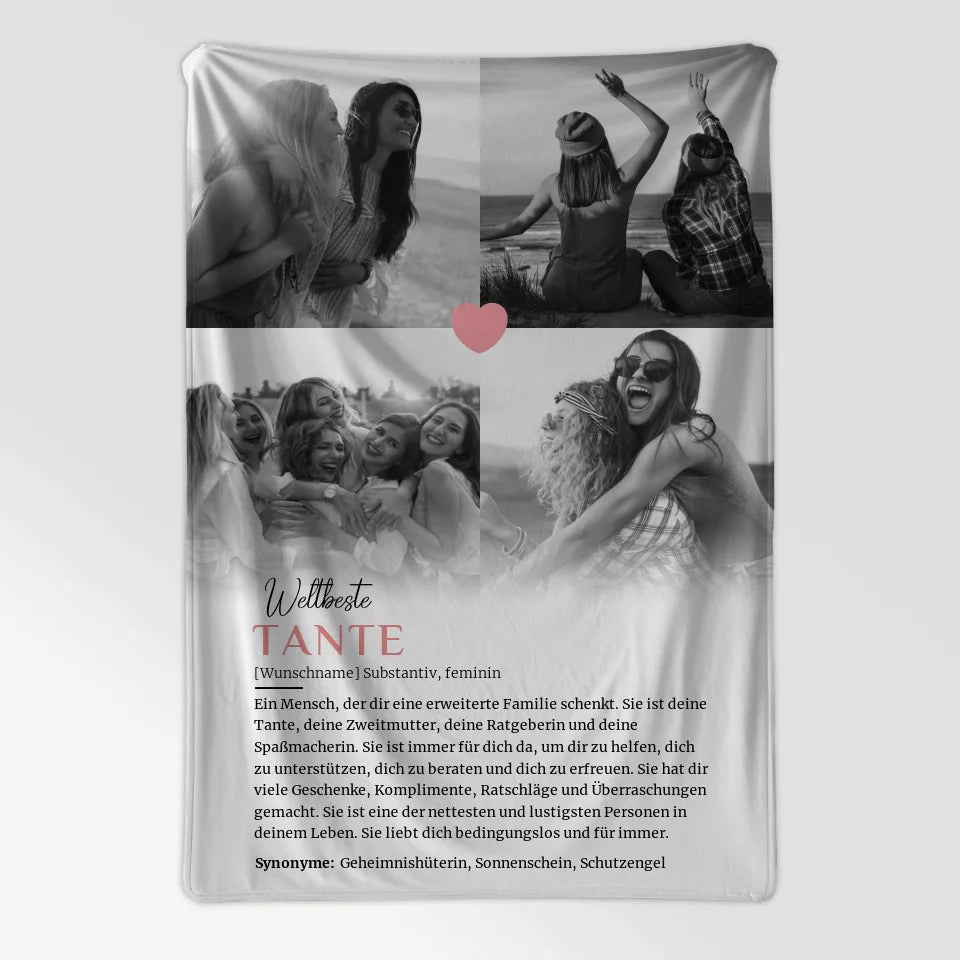 Personalisiert Decke Definition Tante mit Name 4 Fotos Geschenke Ideen 7