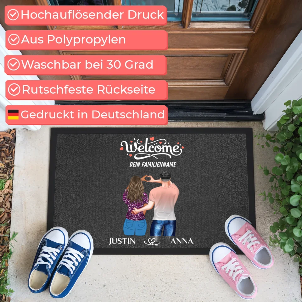 Fußmatte personalisiert für Paare Welcome Türmatte Fußabtreter 3