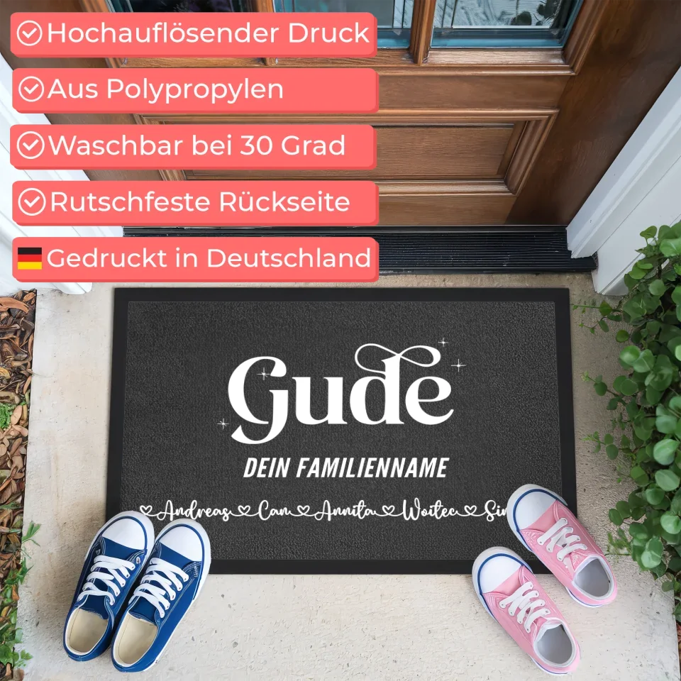 Personalisierte Fußmatte mit Familienname Üdvözöljük willkommen Türmatte 3
