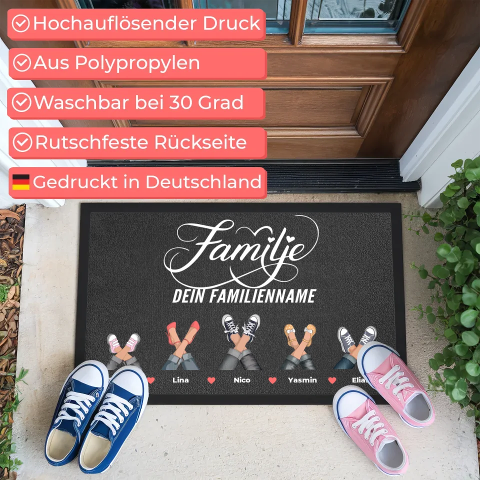 Fußmatte Personalisiert mit Sneaker Cliparts Willkommen Ungarisch Üdvözöljük 3