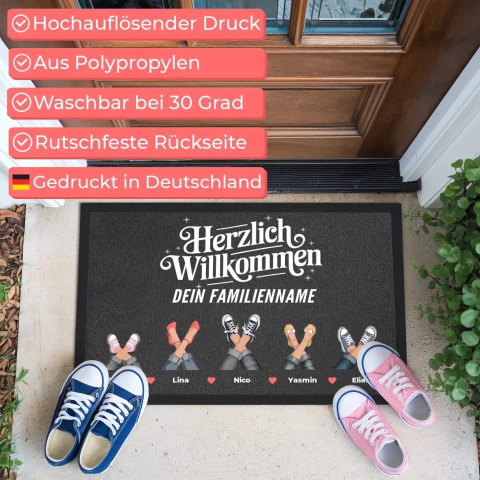 Individuelle Fußmatte mit Sneaker Cliparts für dein Zuhause 3