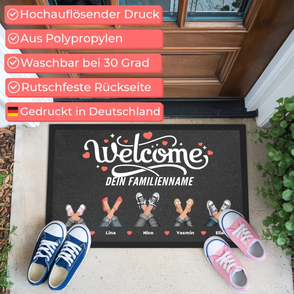 Personalisierte Fußmatte Eure Sneaker Welcome Türmatte Fußabtreter 3