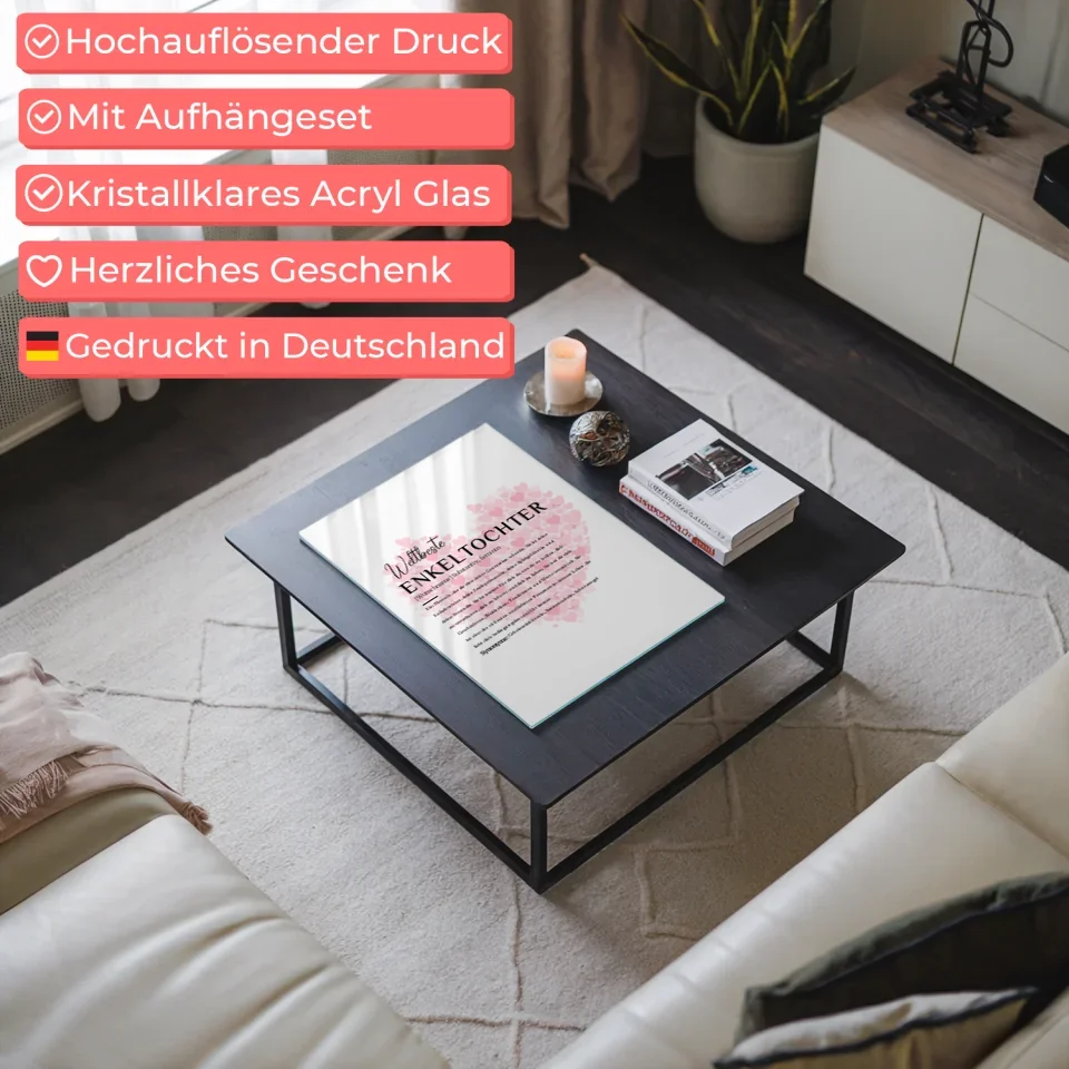 Personalisiertes Acrylglas Bild Definition Enkeltochter mit Name