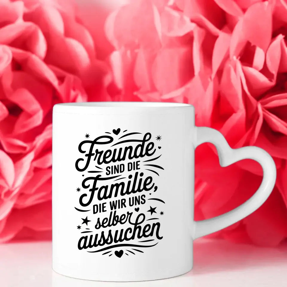 Tasse Beste Freundin mit handgefertigtem Spruch und Dekor