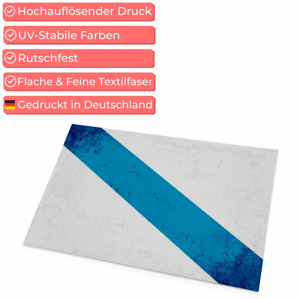 Personalisierte Fußmatte mit Länderflagge und Wunschtext Galicien 4