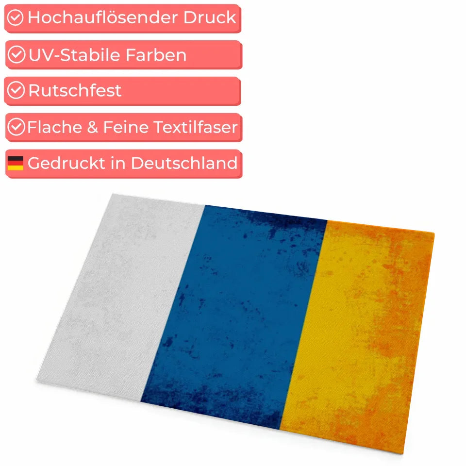 Personalisiertes Fußmatte mit Länderflagge und Wunschtext Kanaren 4