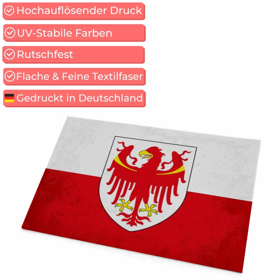 Personalisierte Fußmatte mit Länderflagge Wunschtext Südtirol Trentino 4