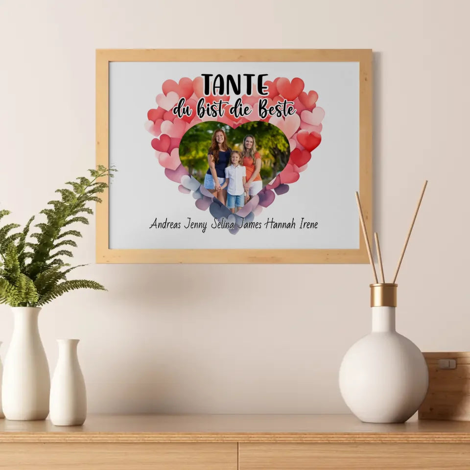 Poster Tante du Bist die Beste Personalisiert