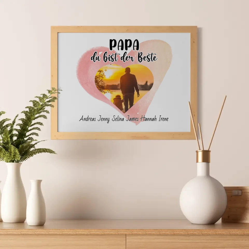 Poster für Papa du bist der Beste Personalisiert