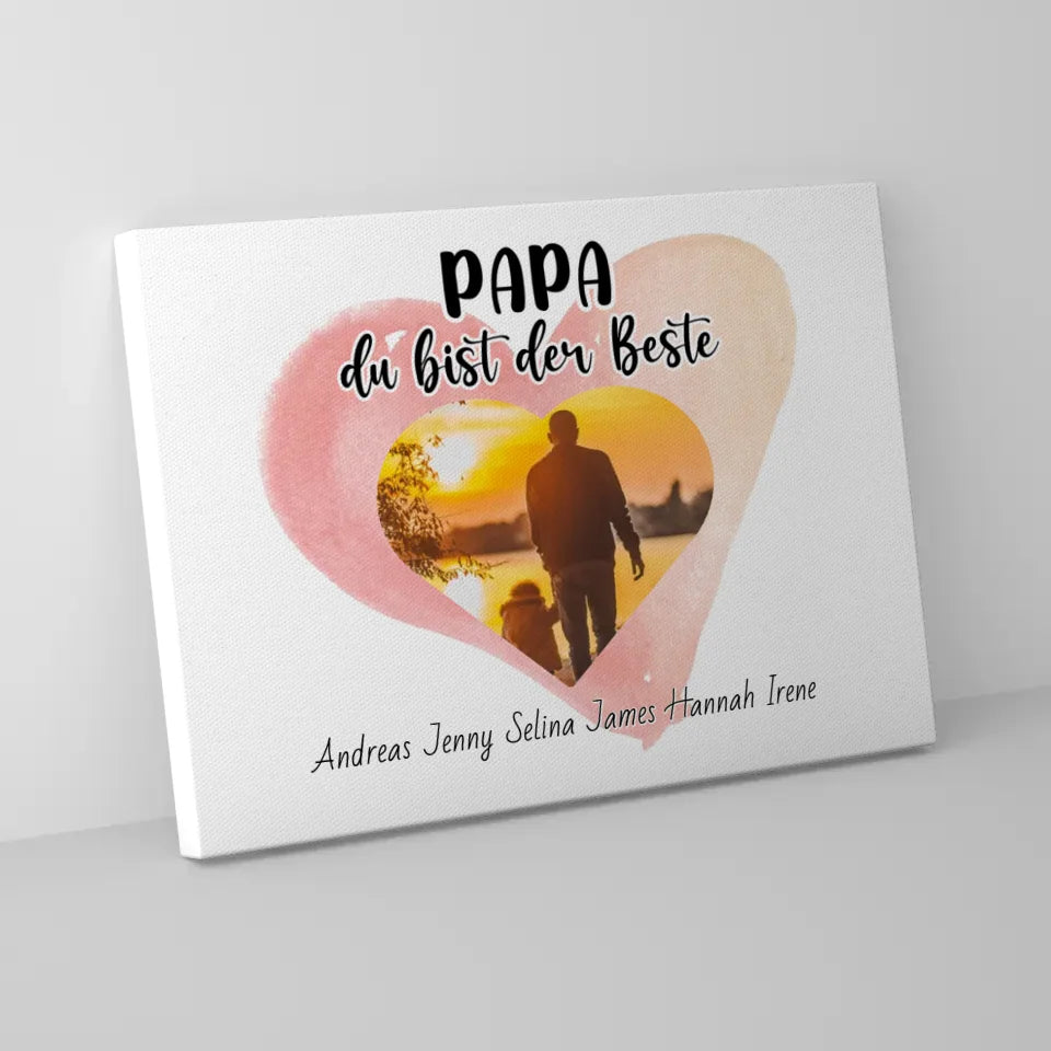 Leinwand für Papa du bist der Beste Personalisiert 5