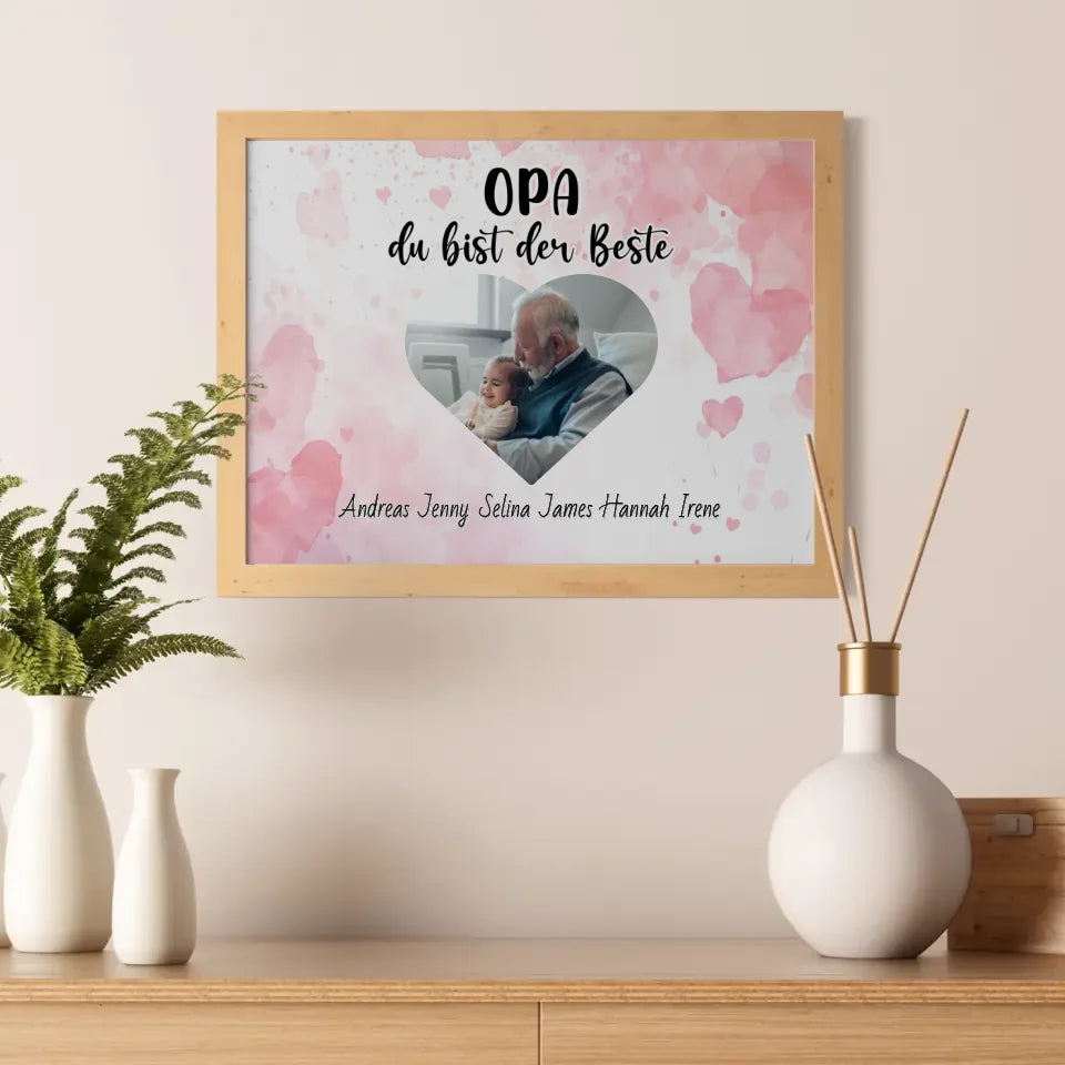 Personalisiertes Poster Opa du bist der Beste