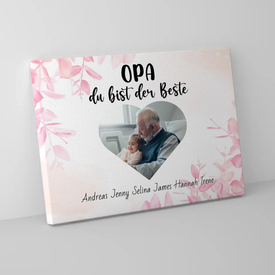 Opa Leinwand Opa du bist der Beste Personalisiert 5
