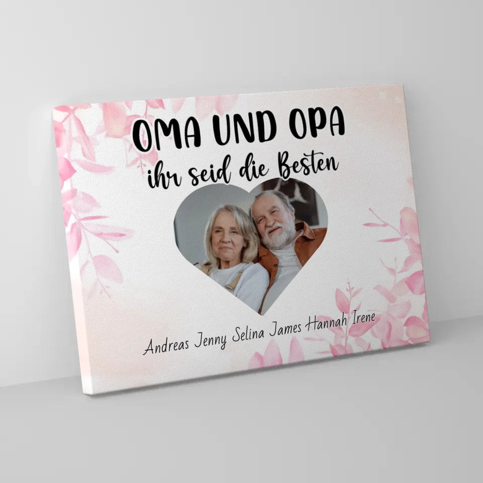 Großeltern Leinwand Oma und Opa Ihr seid die Besten Personalisiert 5