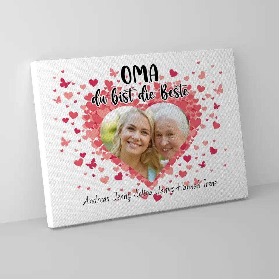 Oma Leinwand Personalisiert Oma du Bist die Beste 5