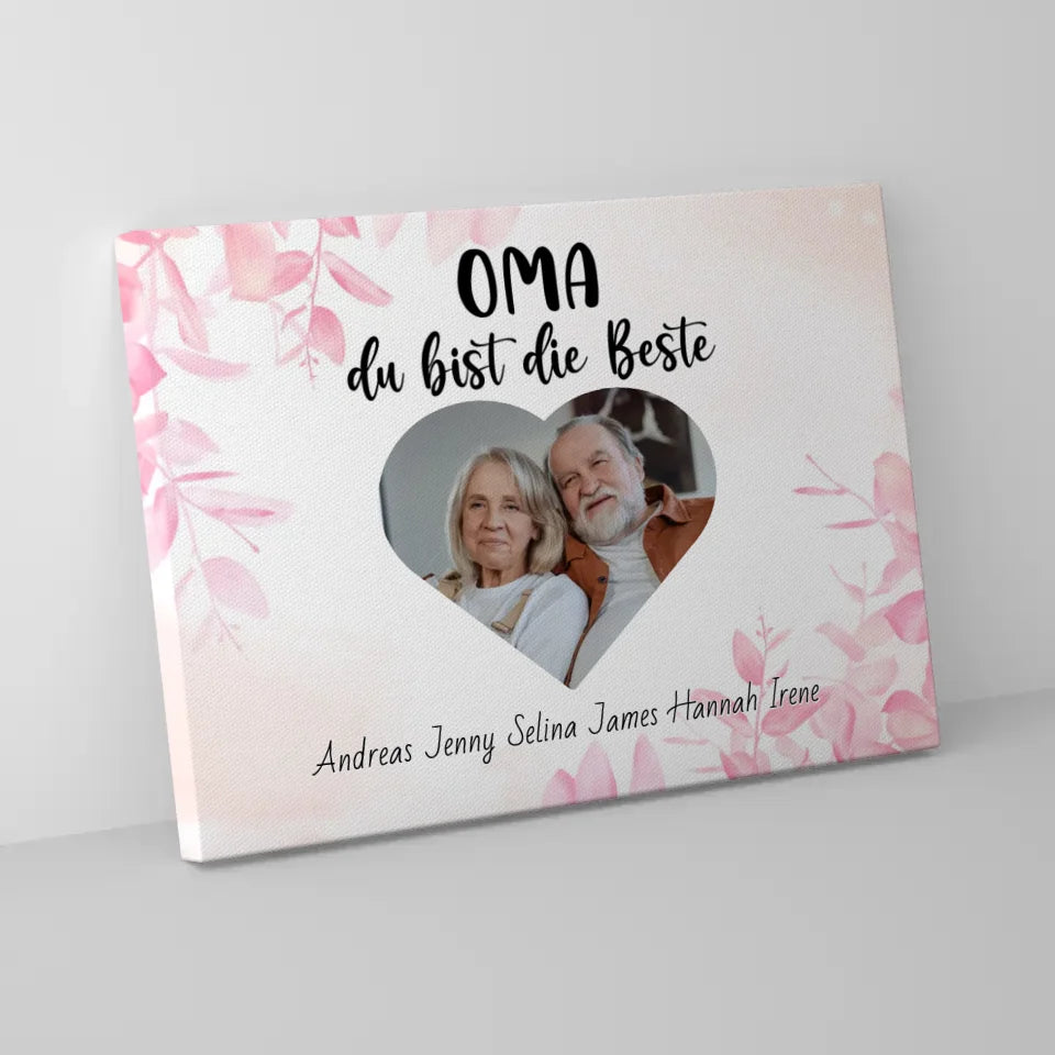 Oma Leinwand Oma du Bist die Beste Personalisiert 5